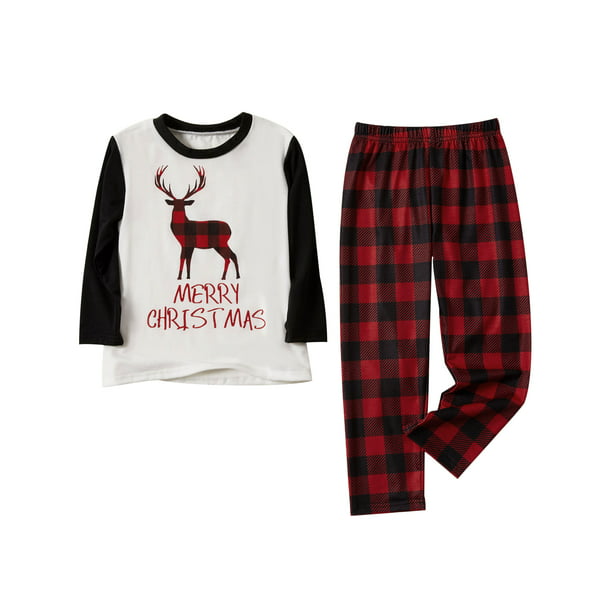 Pant Set Xmas Sleepwear Nightwear Kids Boys Girls Christmas Pyjamas Pjs Shirt 